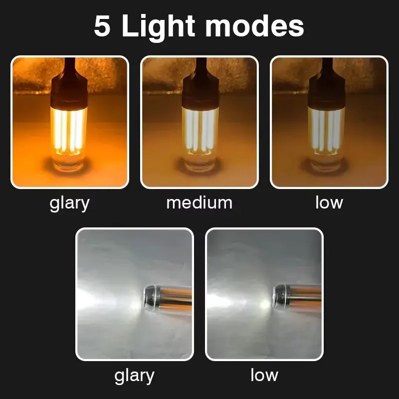 Portable USB & Type-C Rechargeable Waterproof Camping Light