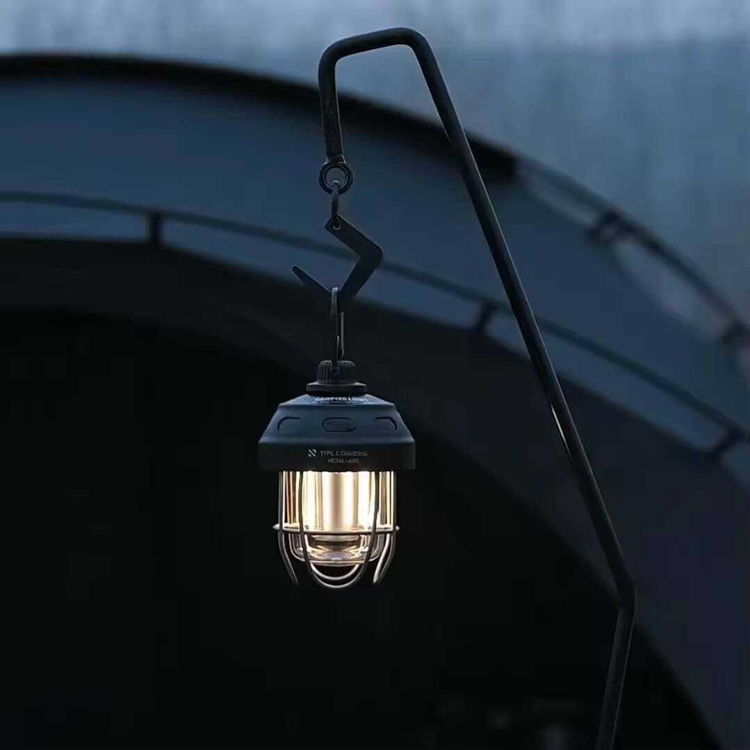 Metal Hanging Lantern 2000mAh Camping Light