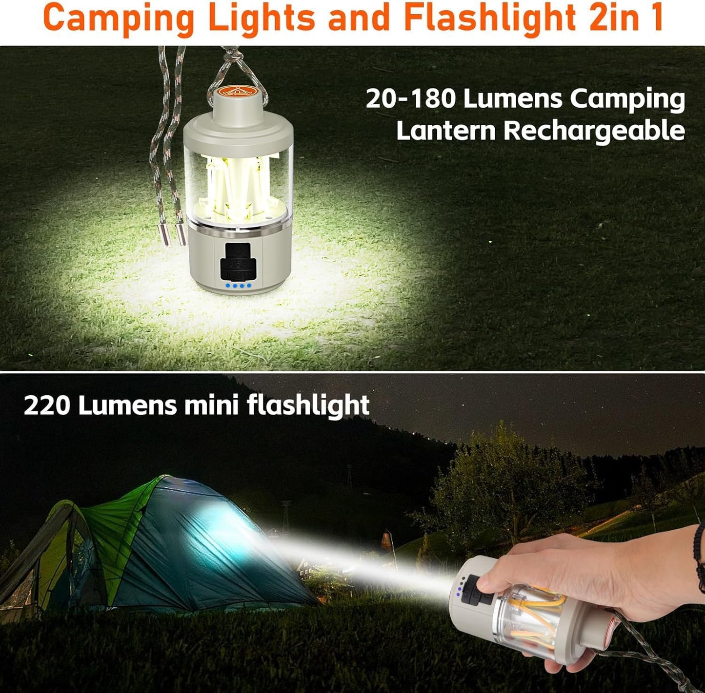 Compact Dimmable Camping Light