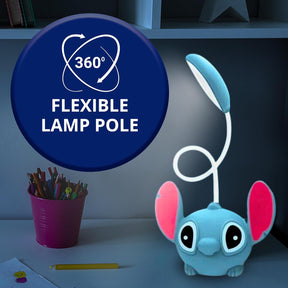 USB Rechargeable Lilo & Stitch LED Desk Lamp with Pencil Sharpener