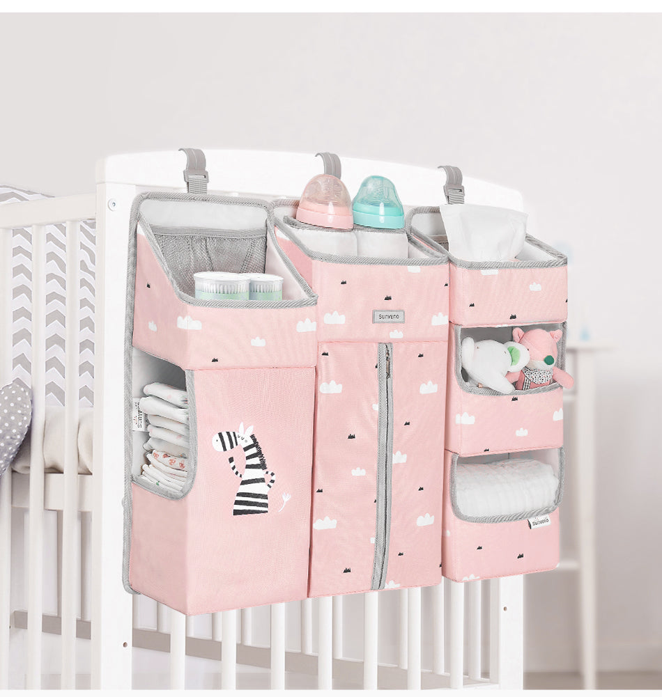 Portable Newborn Baby Crib Bedside Organizer