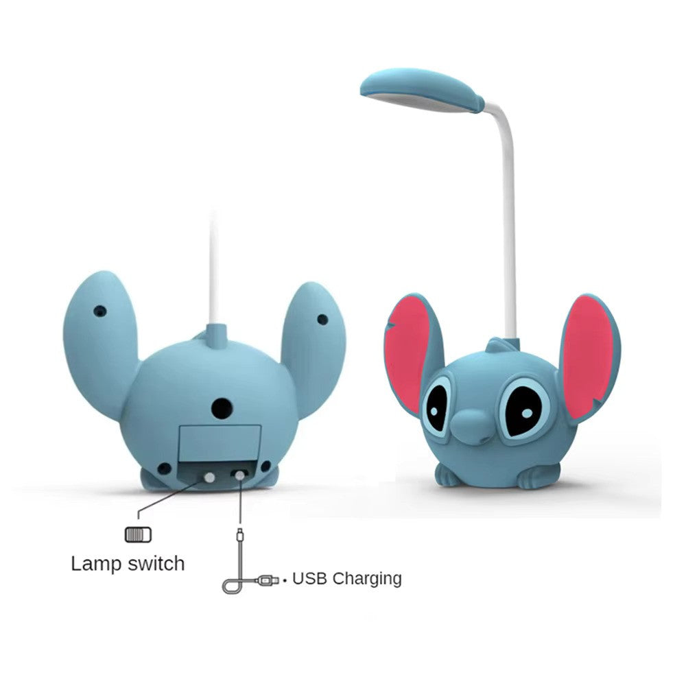 USB Rechargeable Lilo & Stitch LED Desk Lamp with Pencil Sharpener