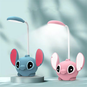 USB Rechargeable Lilo & Stitch LED Desk Lamp with Pencil Sharpener