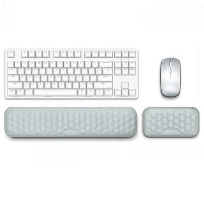 Grey Breathable Wrist Rest for Mouse & Keyboard 