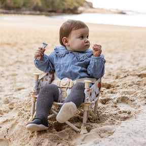 Foldable Travel High Chair for Babies with Plate for Beach & Camping