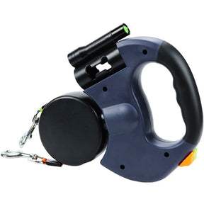 Blue retractable dog leash