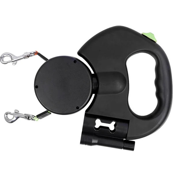 black retractable dog leash