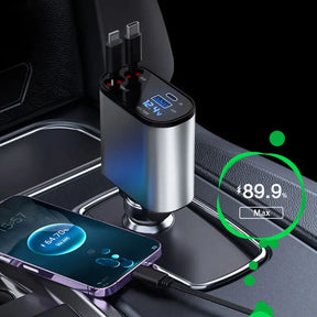 Fast Charging Retractable Car Charger