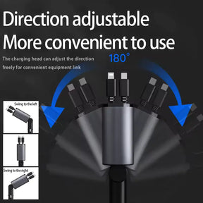 Fast Charging Retractable Car Charger