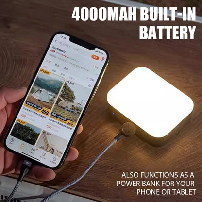Solar-Powered Camping Light With Built-in 4000mAh Power Bank