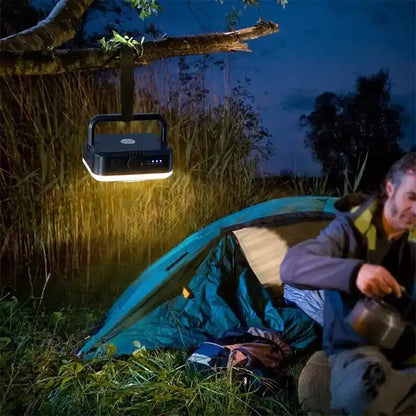 Solar-Powered Camping Light With Built-in 4000mAh Power Bank