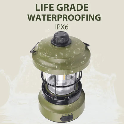 Rechargeable Retro Camping LED Lantern - Dimmable