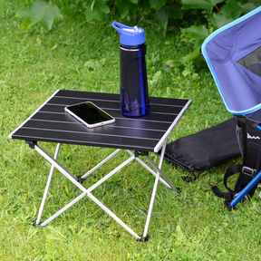 Black folding camping table