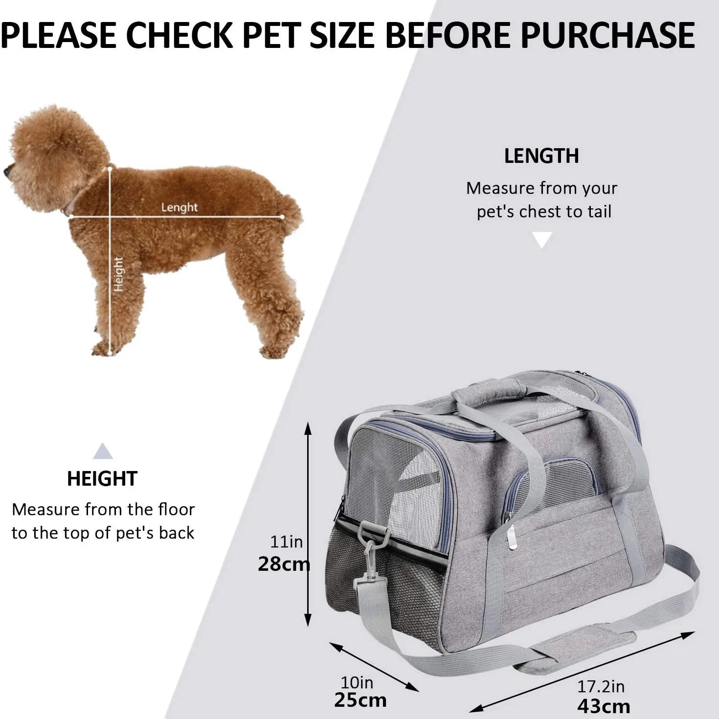 Soft Folding Pets Carrier- Pets Travel Bag