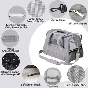 Soft Folding Pets Carrier- Pets Travel Bag