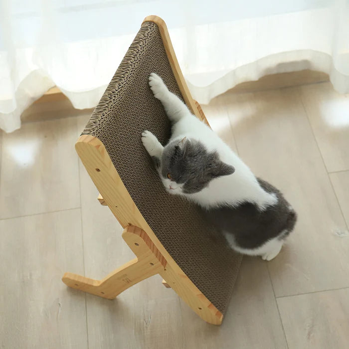 Large Cat Scratcher Cardboard - Wooden