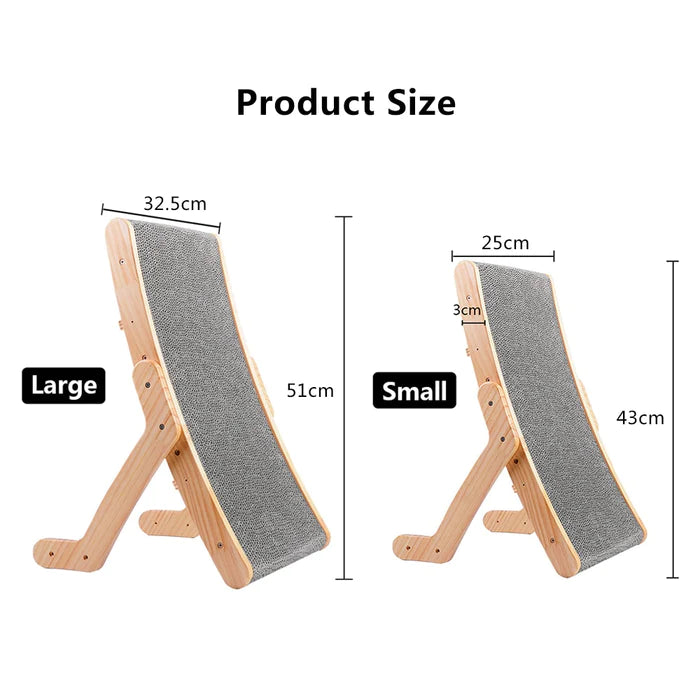 Large Cat Scratcher Cardboard - Wooden