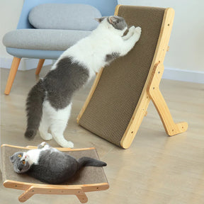 Large Cat Scratcher Cardboard - Wooden