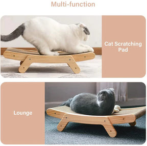 Large Cat Scratcher Cardboard - Wooden