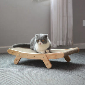 Large Cat Scratcher Cardboard - Wooden