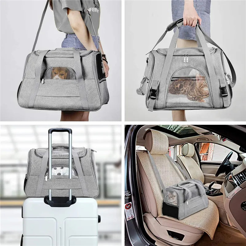 Soft Folding Pets Carrier- Pets Travel Bag