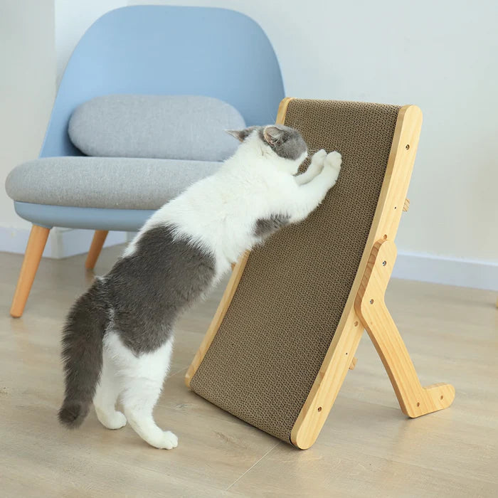 Large Cat Scratcher Cardboard - Wooden